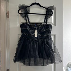 Baby doll tulle top